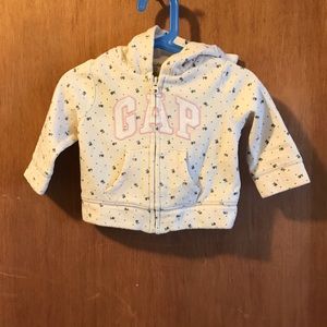 Gap Baby Girl Flowery Logo Hoodie Sweatshirt